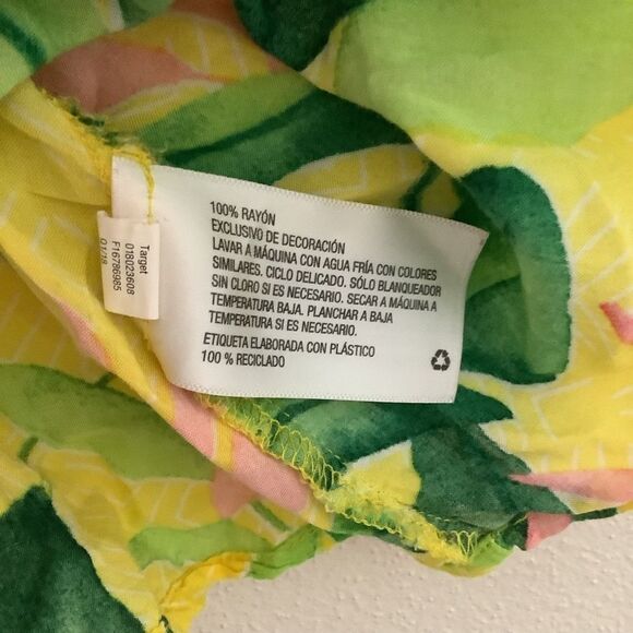 A New Day Y2K Style Yellow Coastal Tropical Boho Hippie Camisole Size Medium - Picture 9 of 12